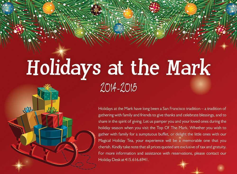 Holidays at the InterContinental Mark Hopkins : 2014-2015
