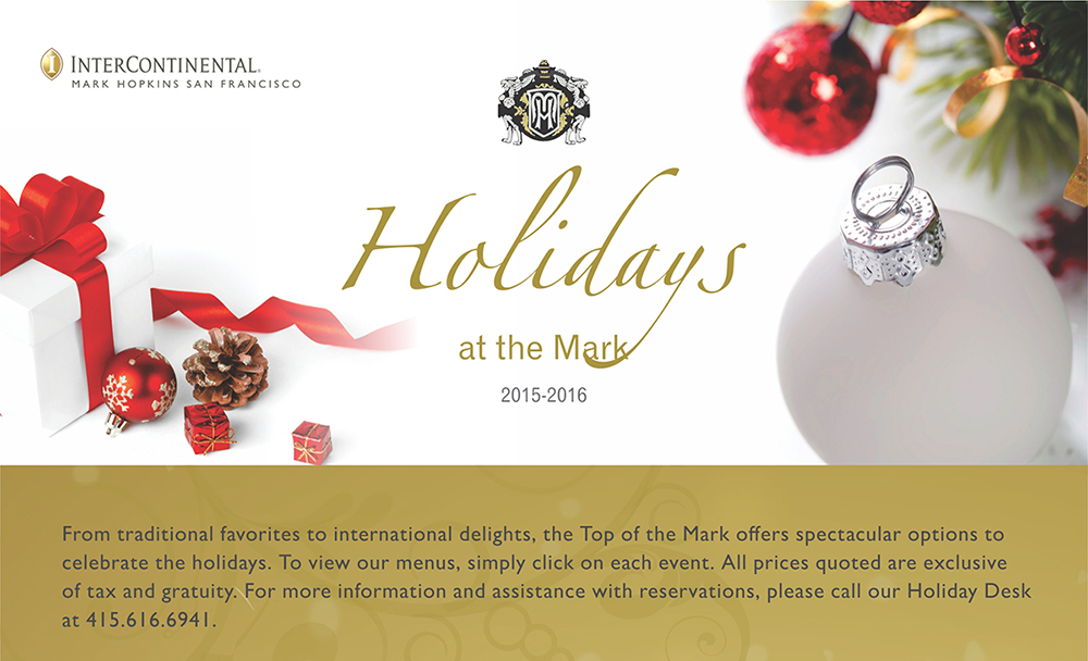 Holidays at the Mark 2015-2016