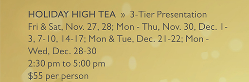 HOLIDAY HIGH TEA  »  3-Tier Presentation